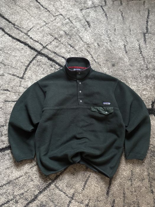 Patagonia Fleece Snap-T ciemnozielony rozmiar L | Stan bardzo dobry