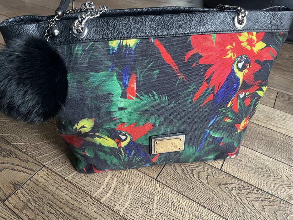 Torba shopper I love Moschino, model I love jungle