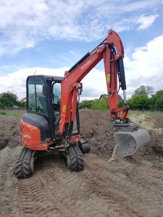 Minikoparka, drenaż, odwodnienia, nawodnienie, kanalizacja