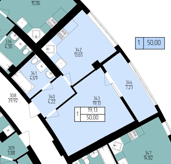 Однокімнатна квартира з розтермінуванням