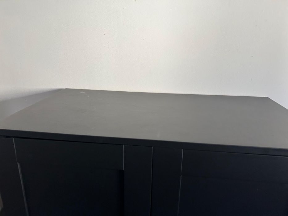 BRIMNES Armário c/portas, preto