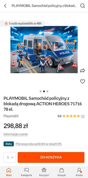 Playmobil radiowóz policyjny