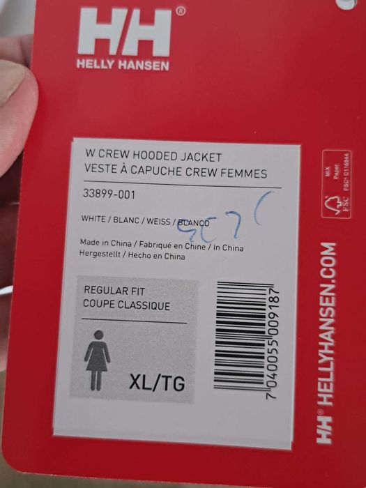 Kurtka żeglarska damska Helly Hansen CREW HOODED JACKET 2.0 - Biała