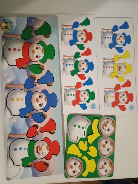 Дерев'яна розвиваюча гра "Сніговики"