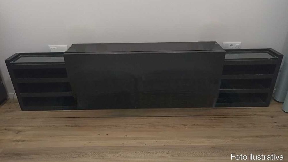 Estrutura de cama IKEA Malm 160x200 com cabeceiras embutidas