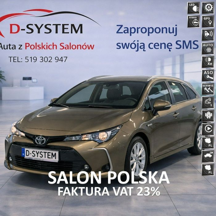 Toyota Corolla 20r Gwarancja + Salon Polska 1.8 HYBRID ASO P