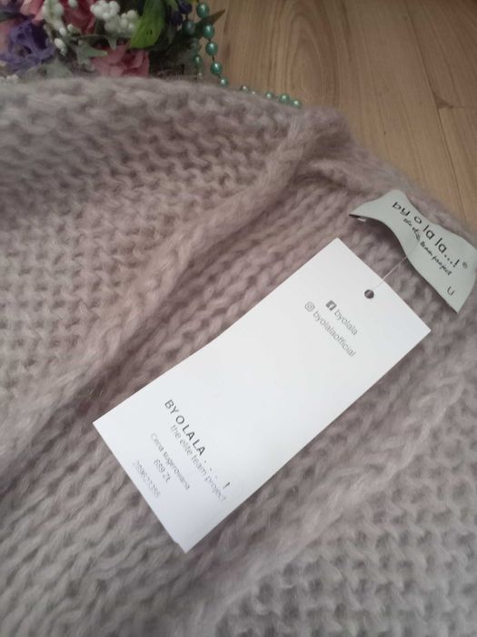 KOLORY Sweter długi baby kid moher i merino By o la la