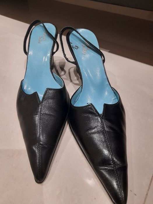 Sandália Preta salto em Cunha [35]