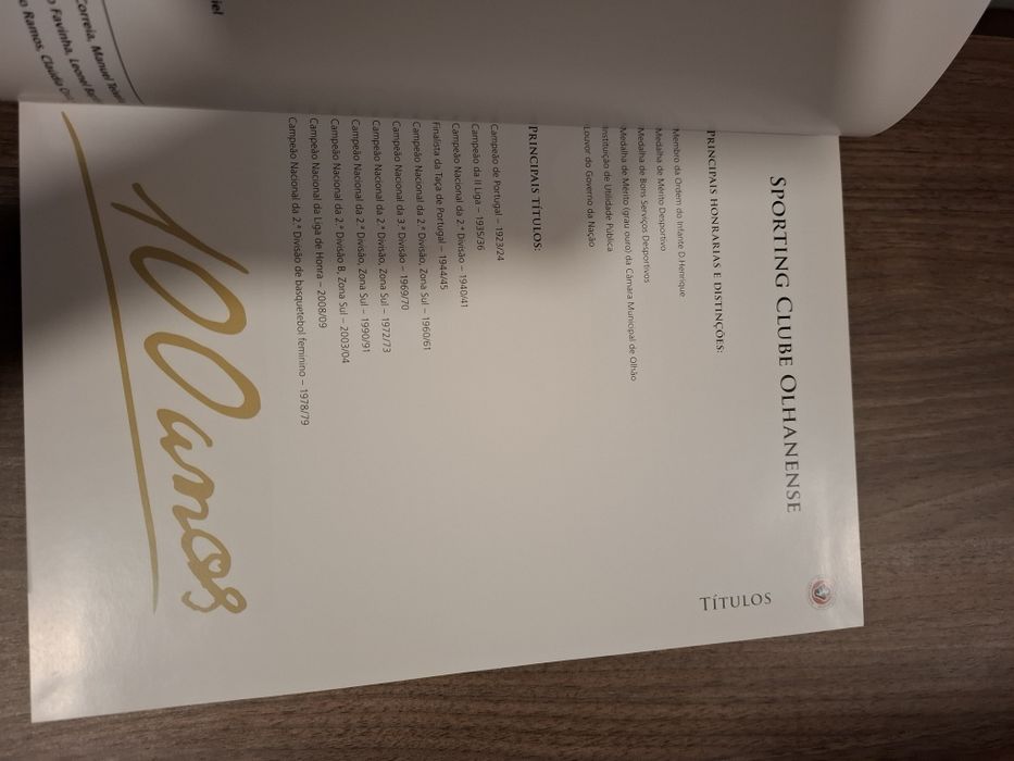 Livro Sporting Clube Olhanense 1912 Centenário