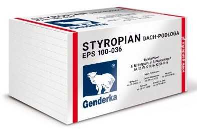 Styropian EPS 100 dach podłoga GENDERKA lambda 0,036 gr. 5,10,15,20
