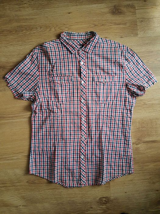 Koszula H&M w kratkę z krótkim rękawem