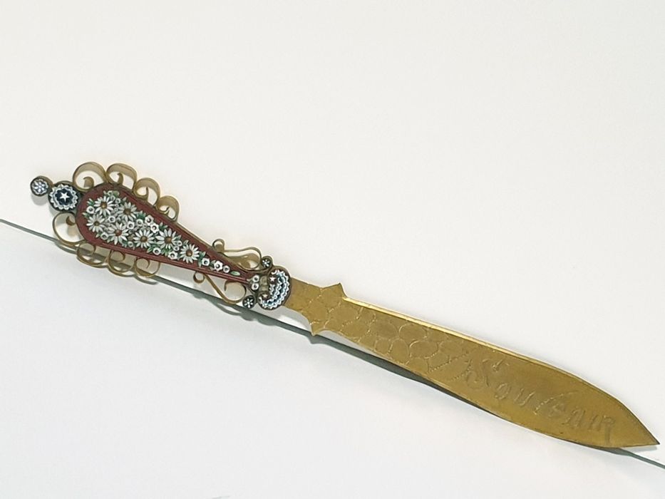 Fantástico,  raro, antigo abre cartas italiano Millefiori