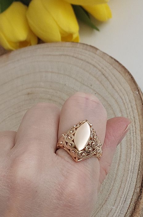 Sygnet Różowe złoto 585 Rozmiar 19 WYPRZEDAŻ!!!