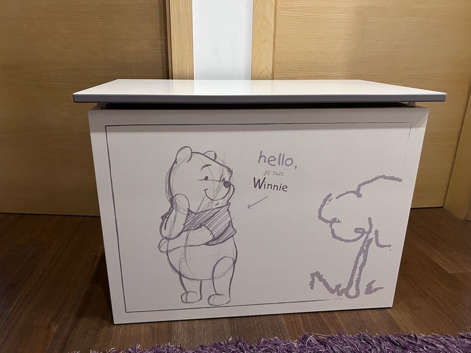 Baú para brinquedos tema Winnie The Pooh