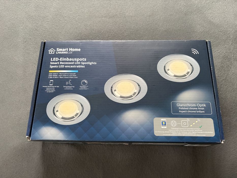 SmartHome LivarnoLux reflektorki do zabudowy smart led