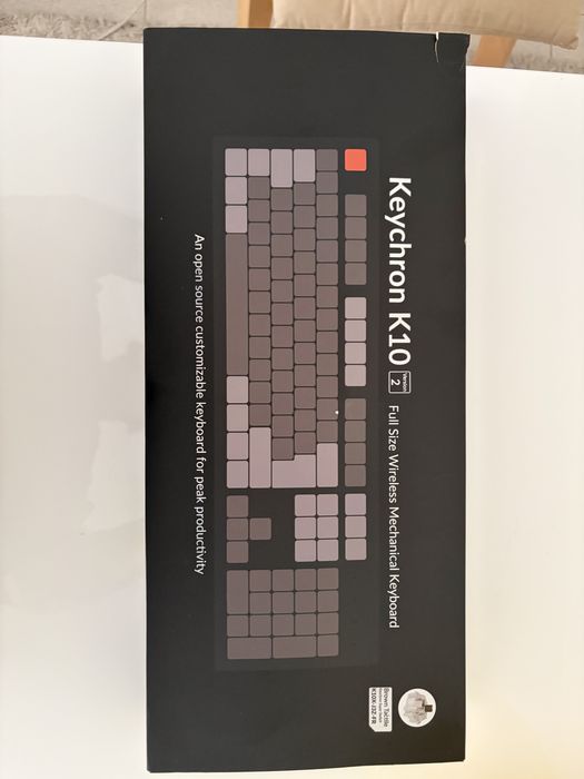 Teclado mecânico Keychron K10 V2 RGB Bluetooth – Switches Brown - Novo