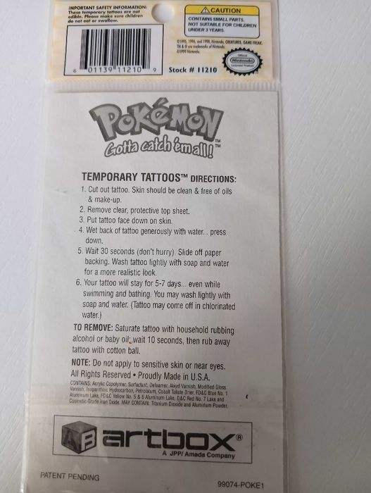 vintage'owy zestaw Artbox Nintendo z 1999