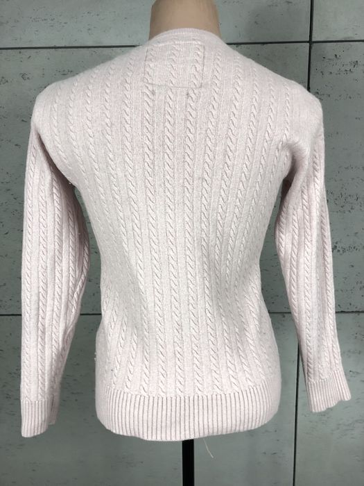 Superdry Premium Knitwear roz. M damski różowy sweter z dodatkiem kasz