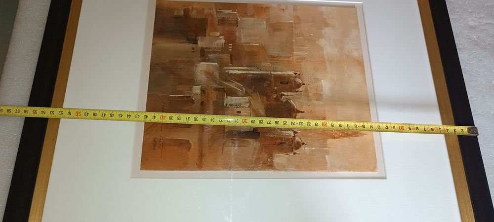 Quadro com pintura original da cidade do Porto de Joaquim Costa