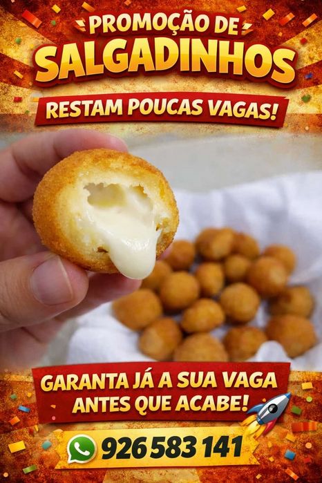 Promoção Imperdível de salgadinhos a partir de 20 euros e entrega grátis