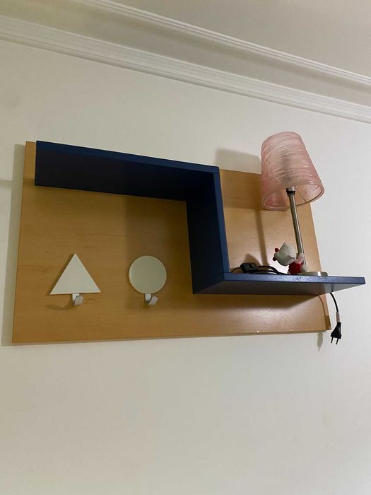 Conjunto Beliche + 2Mesas de Cabeceira +Secretária + Cadeira +Roupeiro