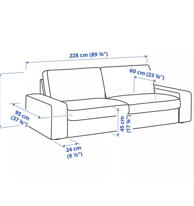 Sofa Ikea Kivk Cinza claro e cadeiroes