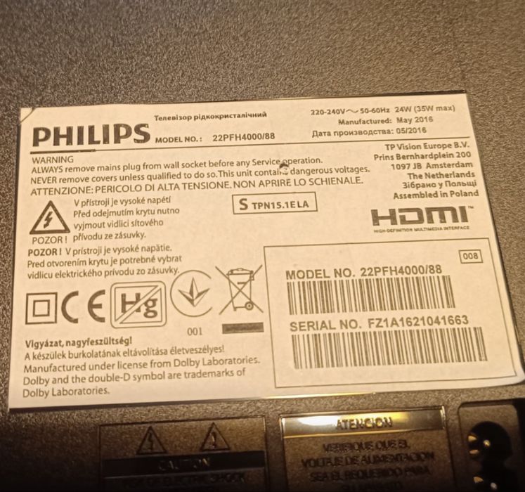 TV Philips LED Full HD fino 4000 Series