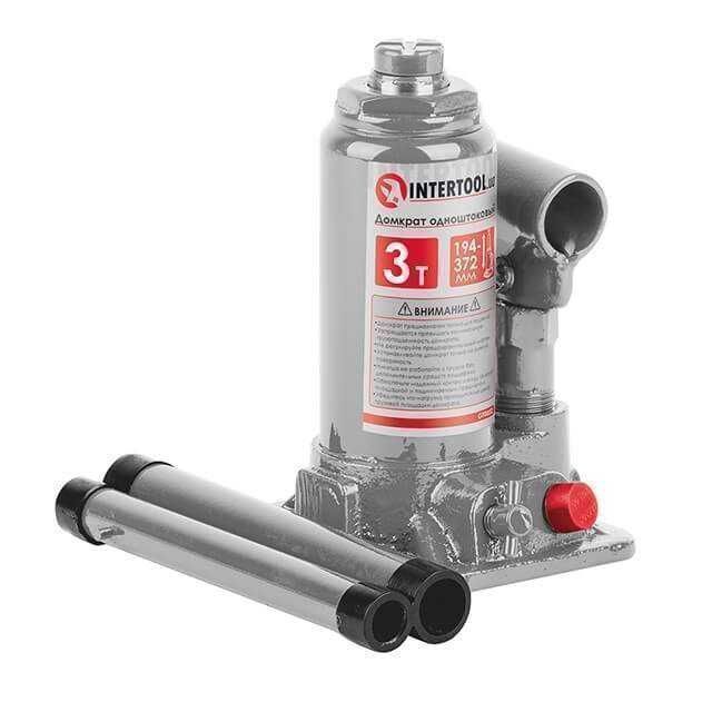 Домкрат "стовпчик" одноштоковий 3 т, у кейсі INTERTOOL GT0052