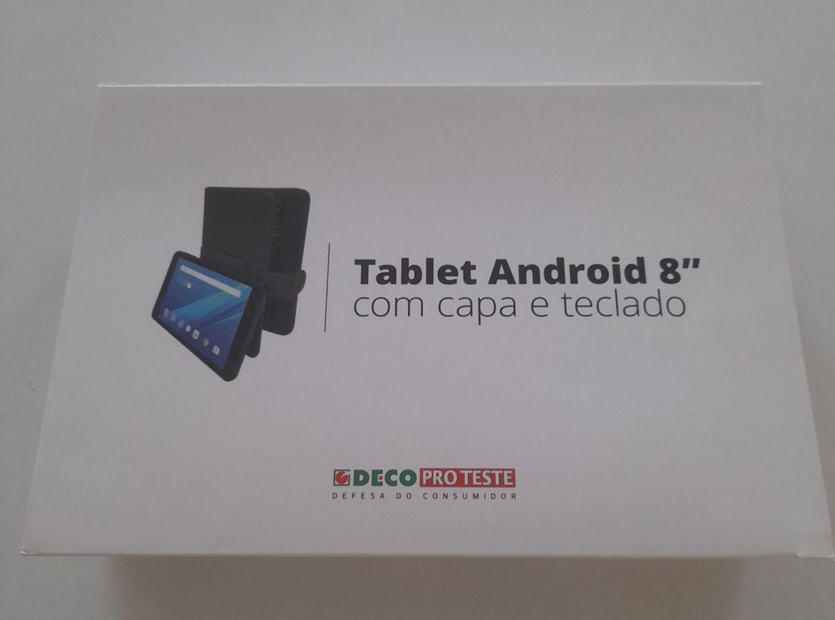 Tablet Android 8" com capacidade e teclado