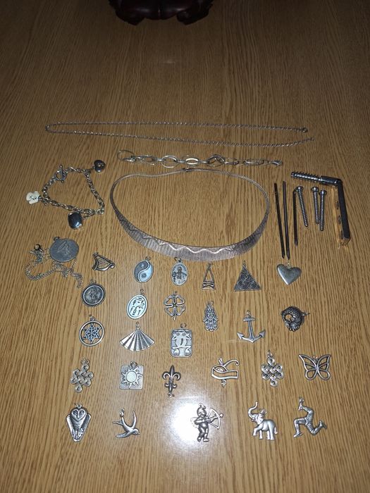 Peças individuais de prata vintage