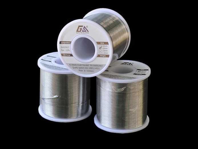 Якісний припій з флюсом Gunaisi 0.3-0.6мм 50 грм 500 грм припой