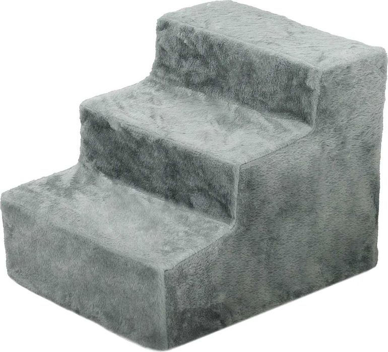 Schodki dla psa i kota – 3-stopniowe, zdejmowany pokrowiec, 46 × 35 × 35 cm