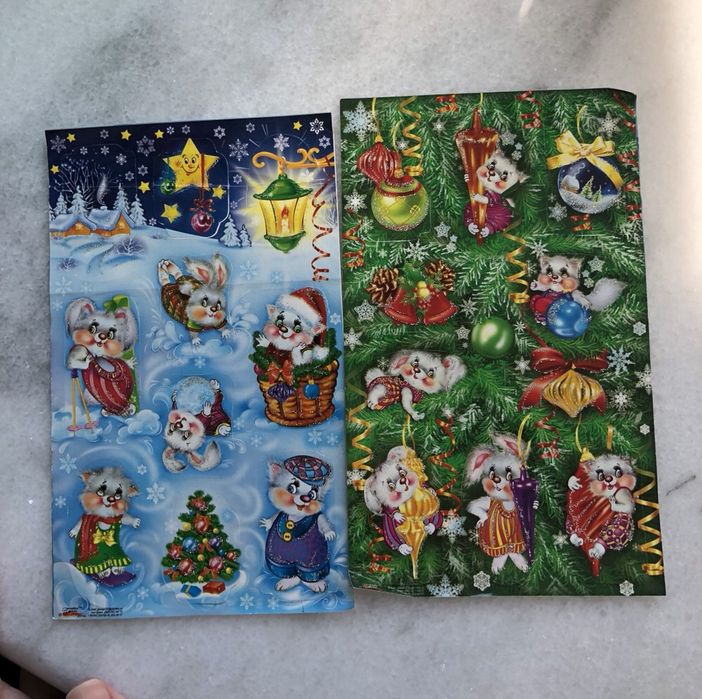 Новогодние наклейки/ Новогодние стикеры/ Наклейки новый год