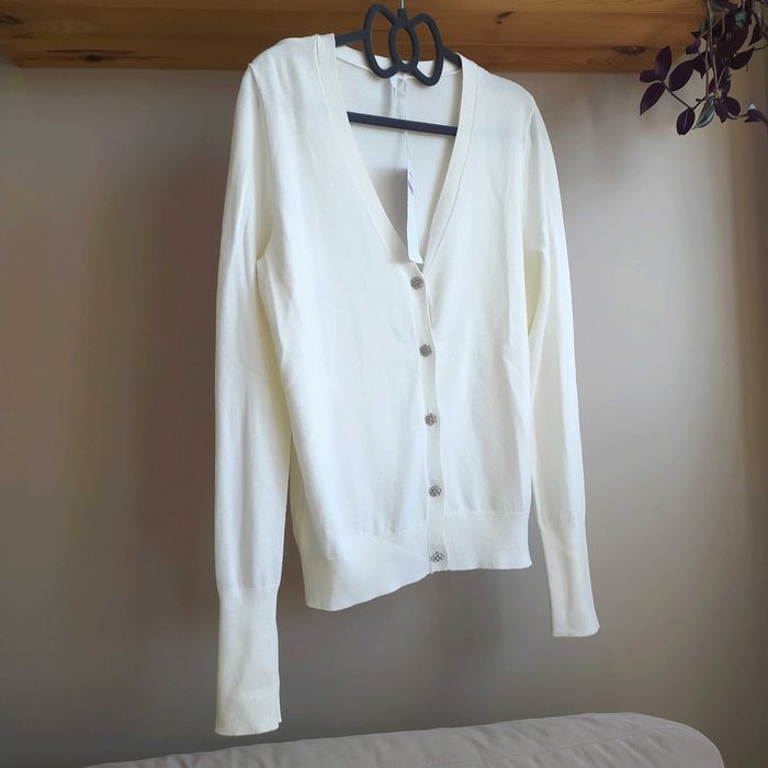 Sukienka XS-S beżowa + sweter cienki kardigan na S-M