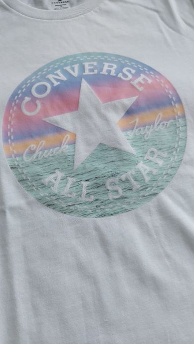 Biały t shirt Converse