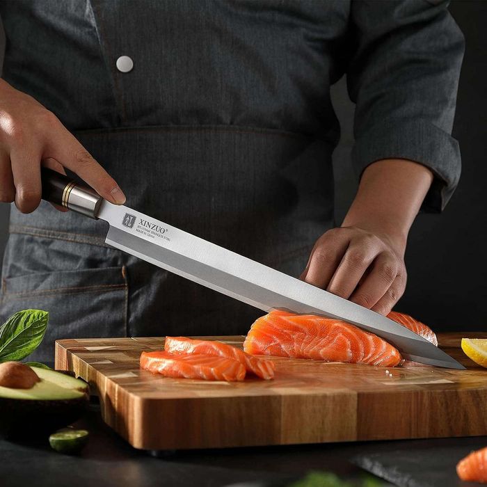 XINZUO Yanagiba 27 cm Nóż Sashimi Sushi Japoński do Ryb Stal Nierdzewna
