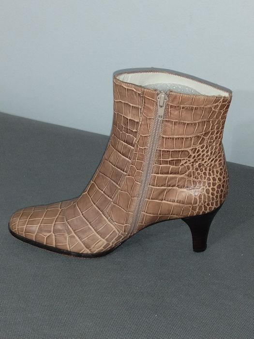 Gabriela Castro Botki Damskie Roz 40 Wkł.25,5 cm Skóra Naturalna