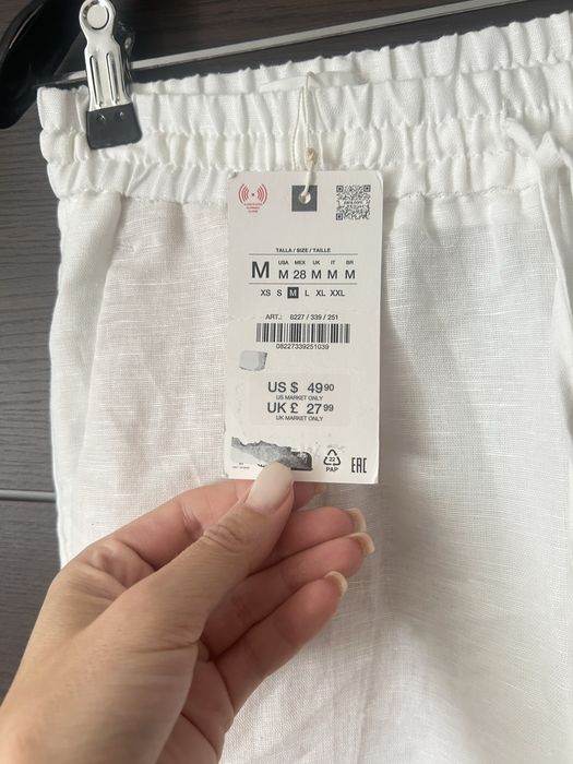 Zara нові льняні штани
