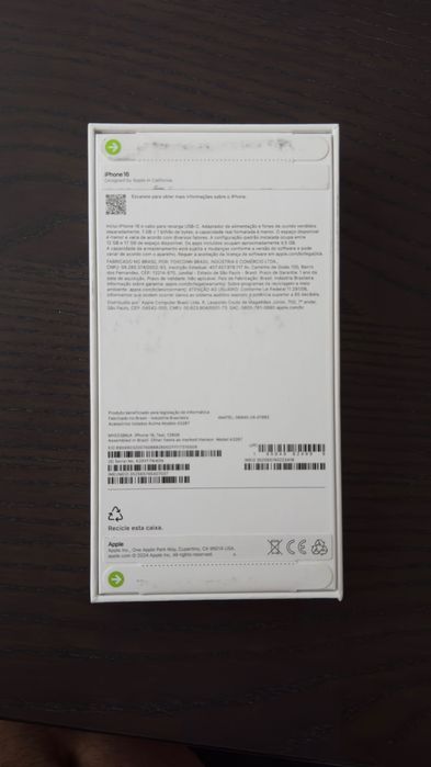 IPhone 16 128gb Novo - Verde Azulado - Lacrado