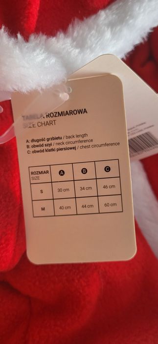 Świąteczne u ranie dla psa, M