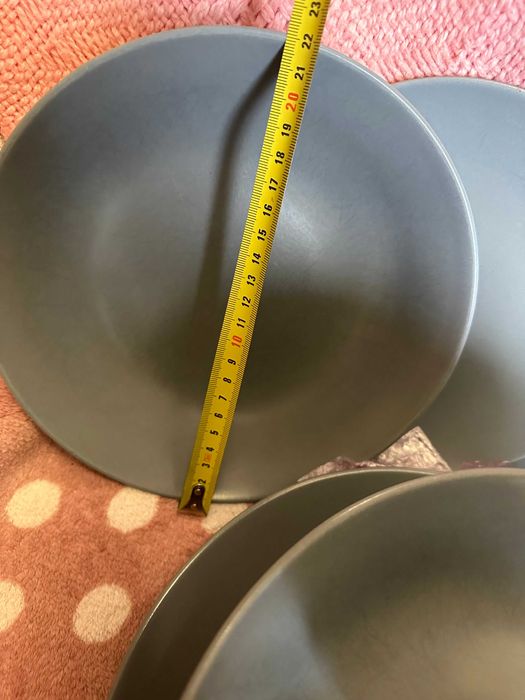 Тарелки ikea (farglar) 26 см светло серые 4 шт