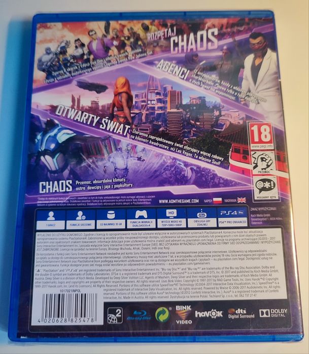 Agents Mayhem PS4 Day One Edition (NOWE, nierozpakowane)