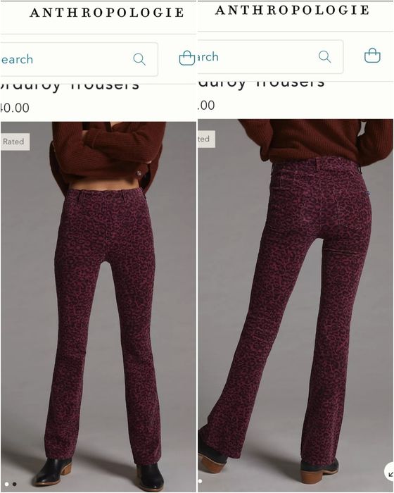 Calças bombazine elásticas tigressa, tons de rosa/roxo, com etiqueta