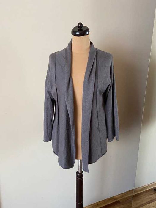 Naf naf sweter narzuta oversize waterfall wool Welna 38 40 asymetria
