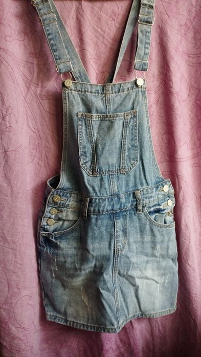 Джинсовый комбинезон (юбка)