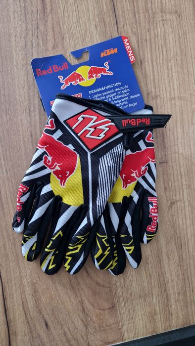 Rękawiczki cross red bull enduro quad mtb
