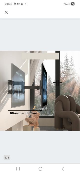 Uchwyt Ścienny do Telewizora 23–70'' LED LCD OLED Obracany Nachylany B