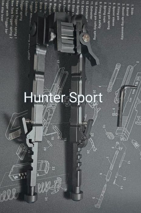 Сошки Atlas Accu-tac SR5 с Качалкой 18-23 см быстросъёмные для оружия