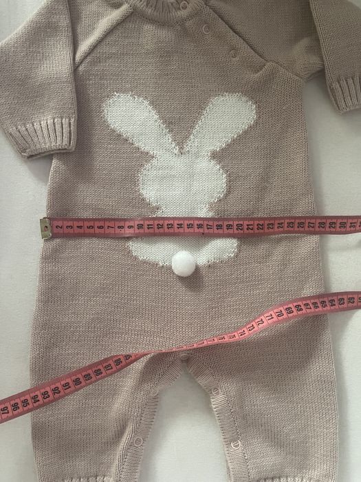 Теплий вʼязаний чоловічок ромпер комбінезон 68