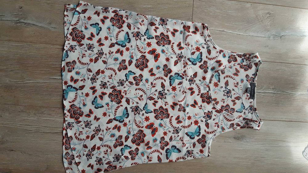 Bluzka na ramiączkach Primark 36 w kwiaty i motyle